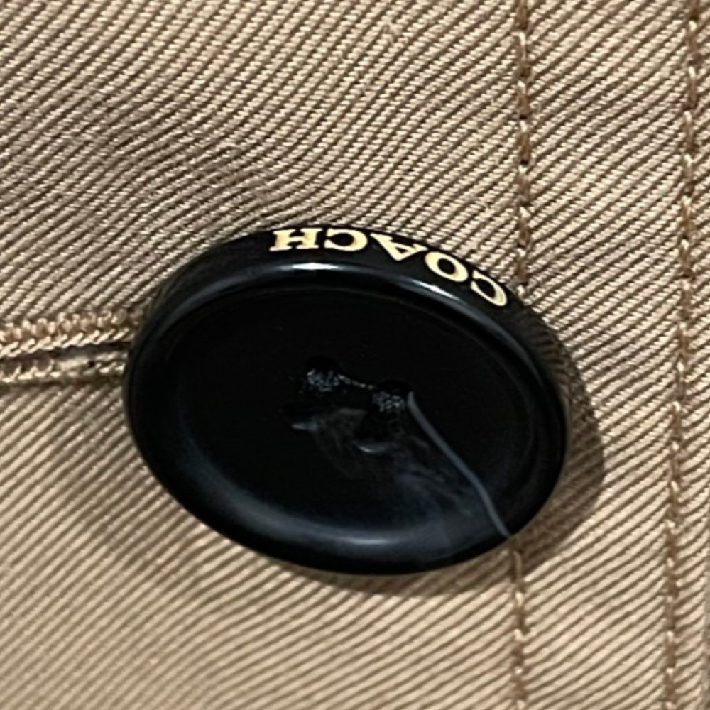 COACH Short Trench Tan Coat - Picture 8 of 11